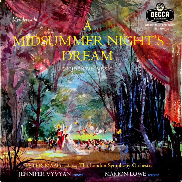 Felix Mendelssohn-Bartholdy, Peter Maag ∙ London Symphony Orchestra : A Midsummer Night's Dream (LP, Mono)