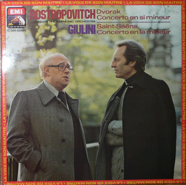 Mstislav Rostropovich, Carlo Maria Giulini, London Philharmonic Orchestra - Antonín Dvořák / Camille Saint-Saëns : Concerto En Si Mineur / Concerto En La Mineur (LP, Quad)