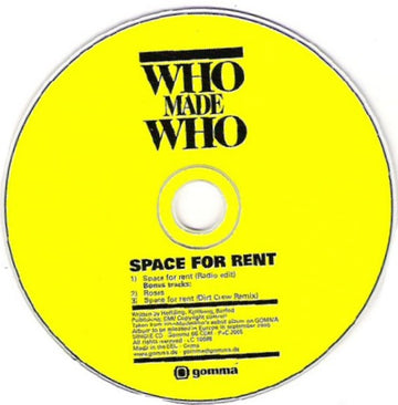 WhoMadeWho : Space For Rent (CD, Single)