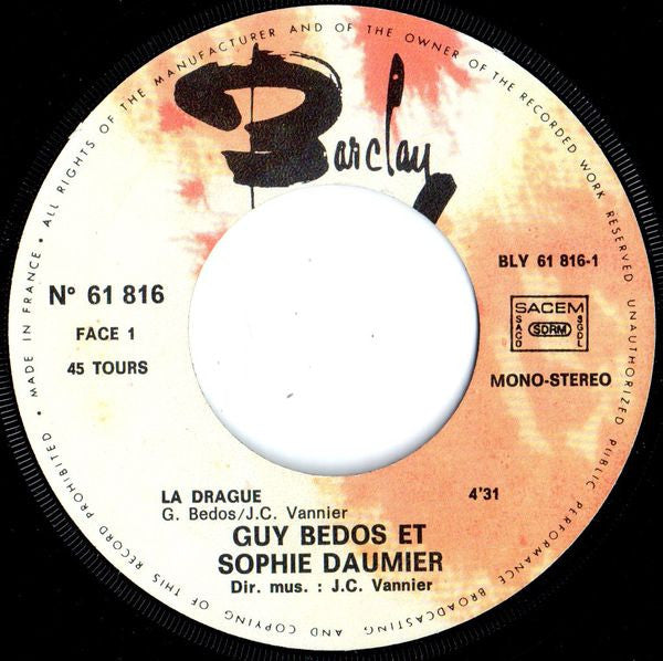 Guy Bedos & Sophie Daumier : La Drague (7", Single)