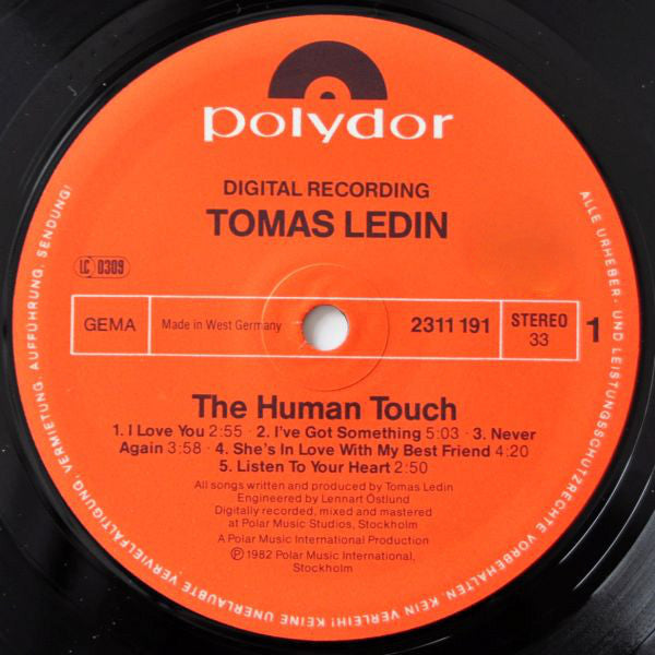 Tomas Ledin : The Human Touch (LP, Album)