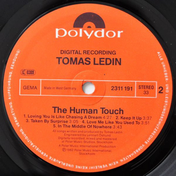 Tomas Ledin : The Human Touch (LP, Album)