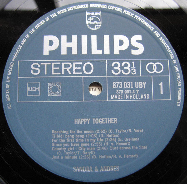 Sandra & Andres : Happy Together (LP, Album)
