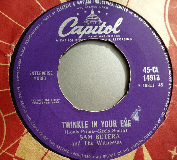 Sam Butera And The Witnesses : Bim Bam / Twinkle In Your Eyes (7", Single)