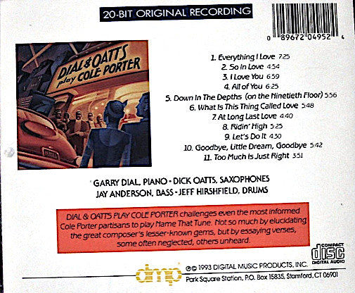 Garry Dial & Dick Oatts : Dial & Oatts Play Cole Porter (CD, Album)