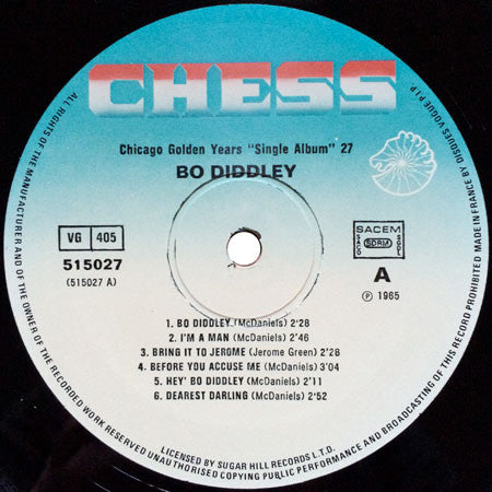 Bo Diddley : Bo Diddley (LP, Album, Comp, RE)