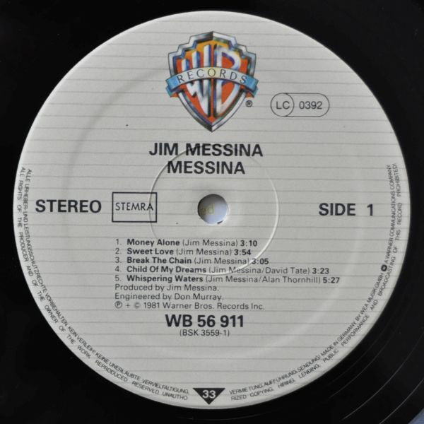Jim Messina : Messina (LP, Album)