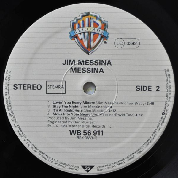 Jim Messina : Messina (LP, Album)