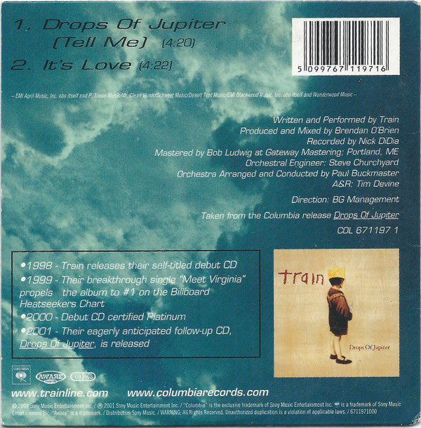 Train (2) : Drops Of Jupiter (Tell Me) (CD, Single, Car)