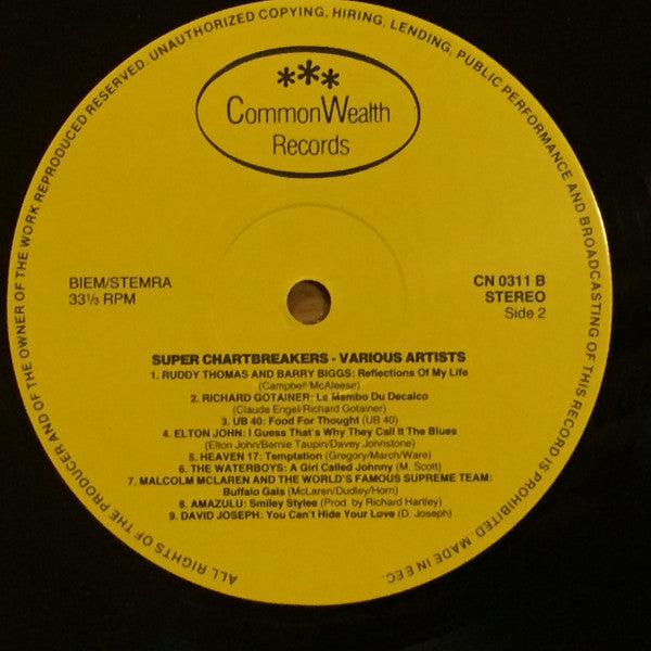Various : Super Chartbreakers (LP, Comp)