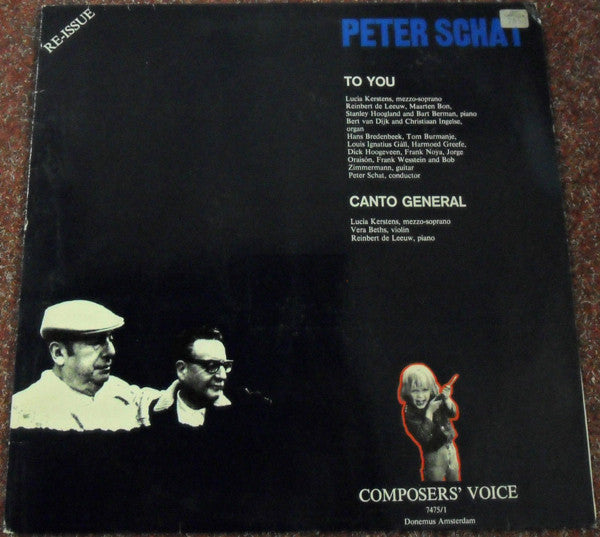 Peter Schat : To You / Canto General (LP, Club, Ltd, RE)