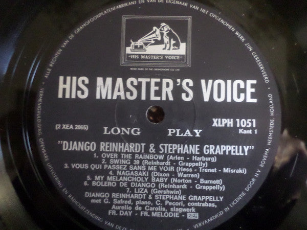 Django Reinhardt & Stephane Grappelly* : Django Reinhardt & Stephane Grappelly  (LP, Album, Mono)