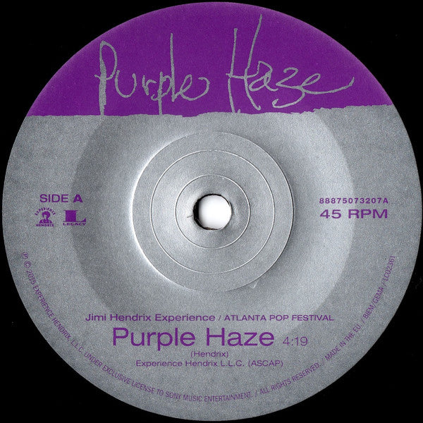 The Jimi Hendrix Experience : Purple Haze / Freedom (7", RSD, Single, Ltd, Num)