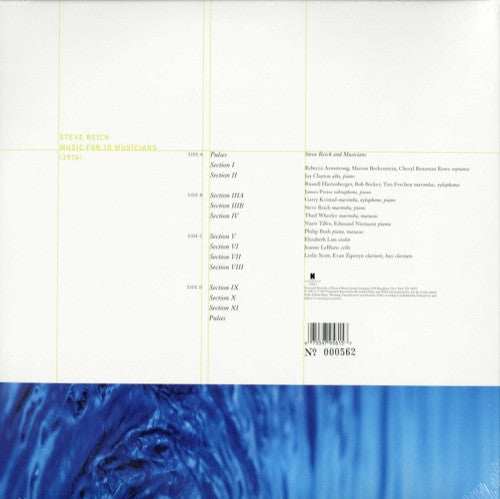 Steve Reich : Music For 18 Musicians (2xLP, Album, RSD, Ltd, Num, RE)