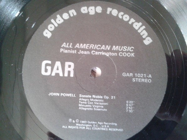 Jean Carrington Cook : All American Music (2xLP, Album, Gat)