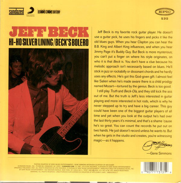 Jeff Beck : Hi Ho Silver Lining (7", Ltd, RE, Red)