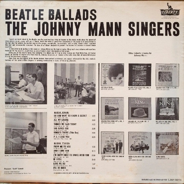 The Johnny Mann Singers : Beatle Ballads (LP, Album, Mono)