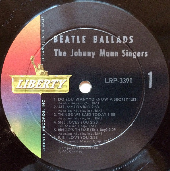 The Johnny Mann Singers : Beatle Ballads (LP, Album, Mono)