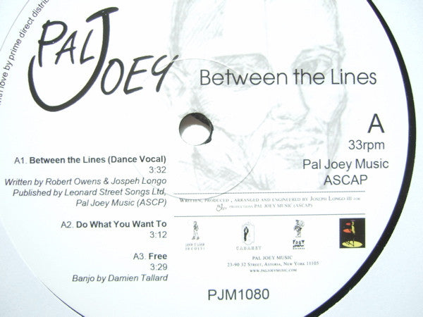 Pal Joey : Between The Lines (12", EP, RSD)