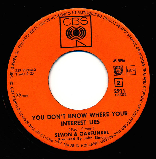 Simon & Garfunkel : Fakin' It (7", Single)