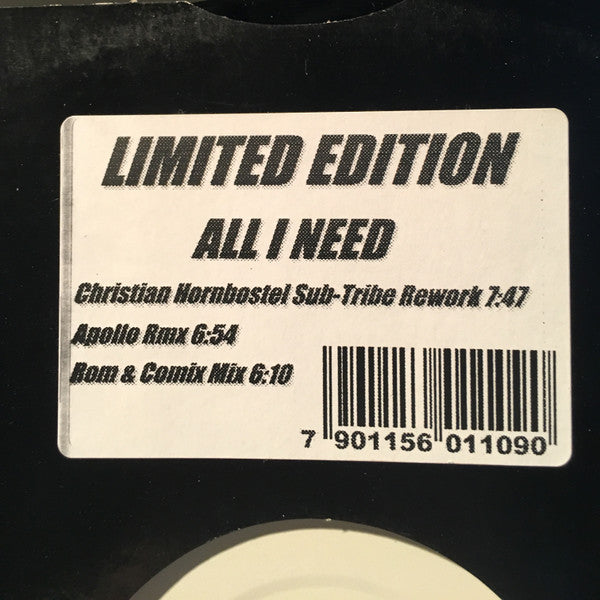 The Mackenzie : All I Need (Remixes) (12", Ltd, W/Lbl)