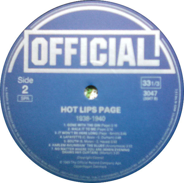 Hot Lips Page : 1938-1940 (LP, Comp)