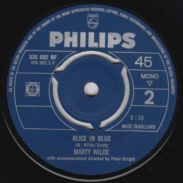 Marty Wilde : Abergavenny (7", Single, Mono)