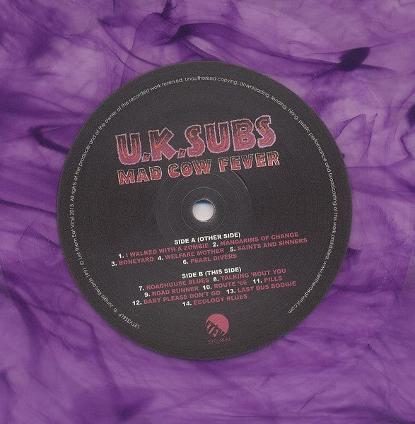 U.K. Subs* : Mad Cow Fever (LP, Album, RE, Pur)
