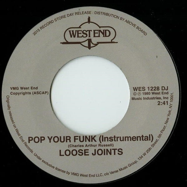 Loose Joints : Pop Your Funk (7", RSD, Ltd, RE)