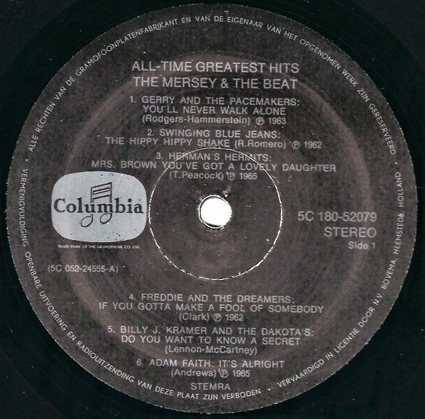 Various : All Time Greatest Hits The Mersey & The Beat (2xLP, Comp)