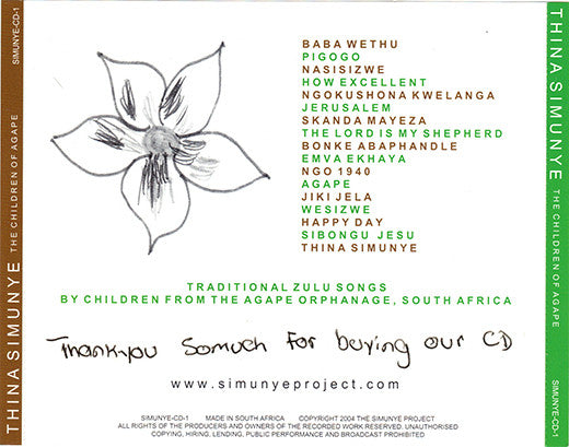 Agape Children's Choir -  Thina Simunye : The Children Of Agape (CD, Album)