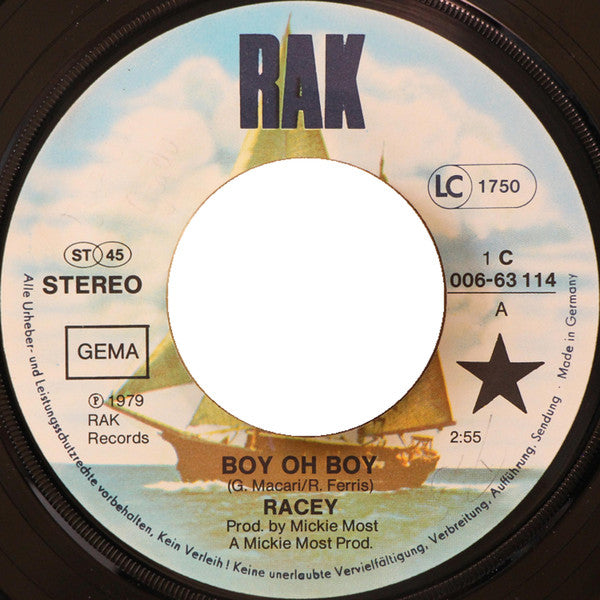 Racey : Boy Oh Boy (7", Single)