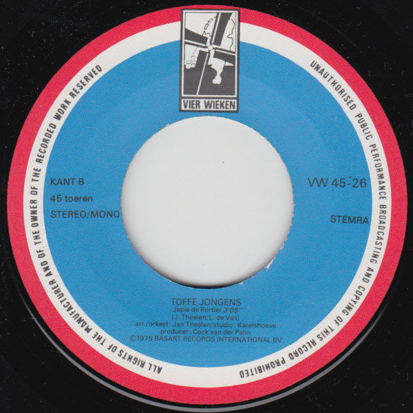 Japie de Portier : Hand In Hand / Toffe Jongens (7", Single)