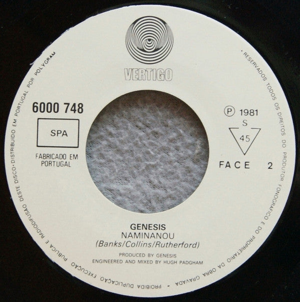 Genesis : No Reply At All (7", Single)