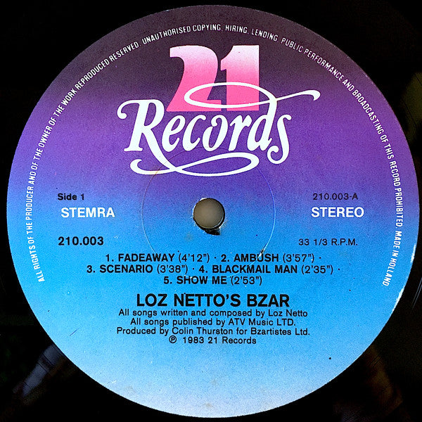 Loz Netto's Bzar : Loz Netto's Bzar (LP, Album)