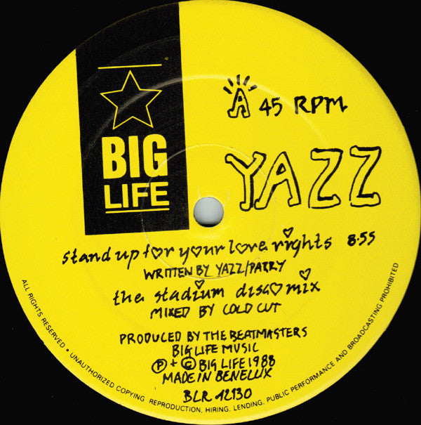 Yazz : Stand Up For Your Love Rights (The Remixes) (12")