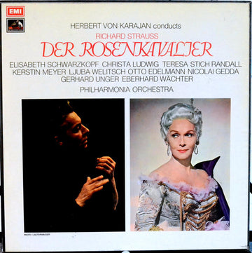 Elisabeth Schwarzkopf, Otto Edelmann, Christa Ludwig, Teresa Stich-Randall, Eberhard Wächter • Philharmonia Orchestra, Herbert Von Karajan / Richard Strauss : Der Rosenkavalier (4xLP, Album, RP + Box, RE)