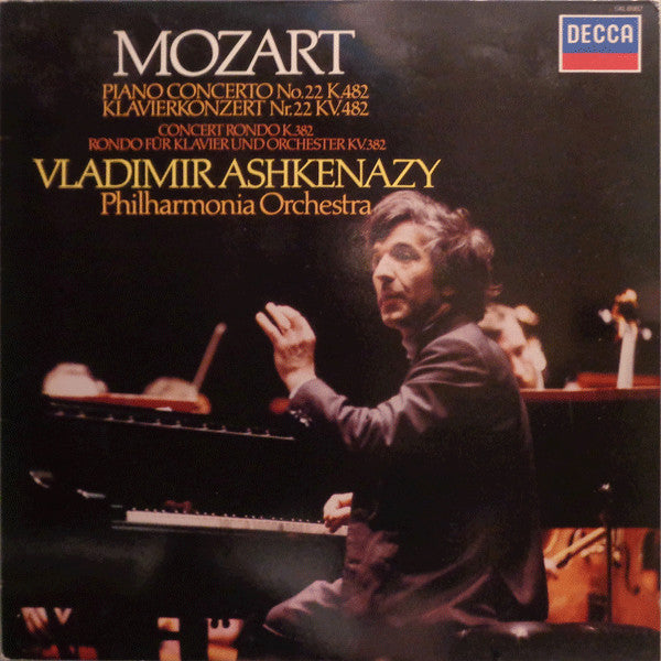 Wolfgang Amadeus Mozart - Vladimir Ashkenazy, Philharmonia Orchestra : Piano Concerto No.22, K.482 / Concert Rondo K.382 (LP)