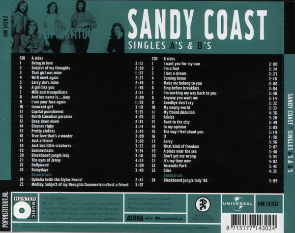 Sandy Coast : Singles A's & B's (2xCD, Comp)
