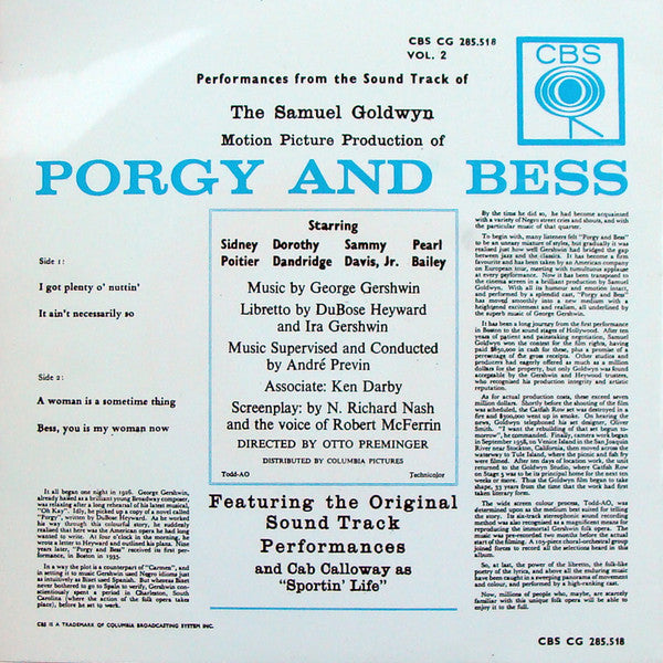 Samuel Goldwyn : Porgy And Bess Vol. 2 (7", EP)