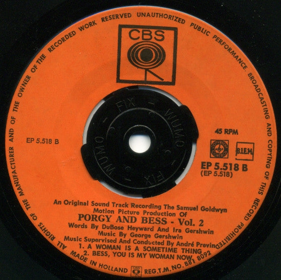 Samuel Goldwyn : Porgy And Bess Vol. 2 (7", EP)