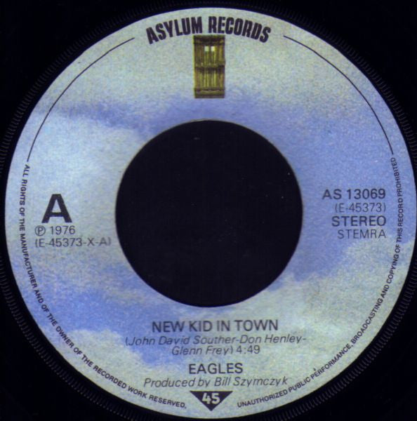Eagles : New Kid In Town (7", Single)