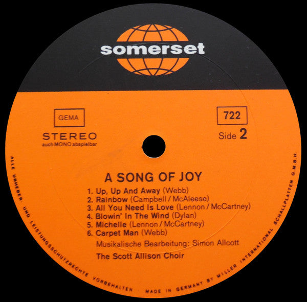 The Scott Allison Choir : A Song Of Joy (LP, Album)