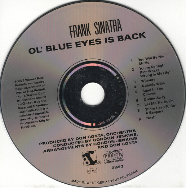 Frank Sinatra : Ol' Blue Eyes Is Back (CD, Album, RE)