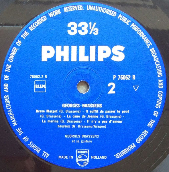 Georges Brassens : No. 2 (10", Album, Mono)