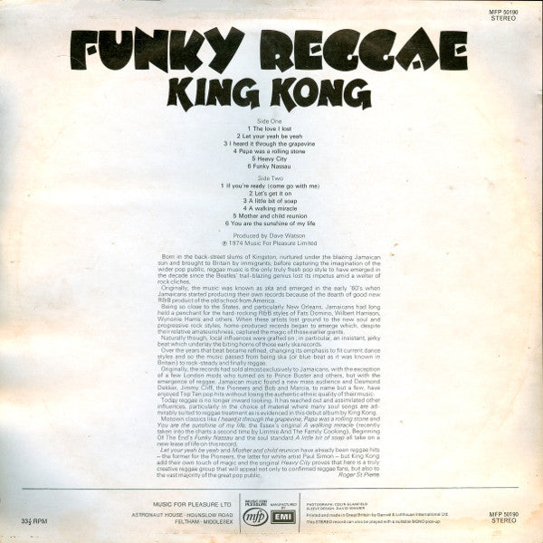 King Kong (4) : Funky Reggae (LP)