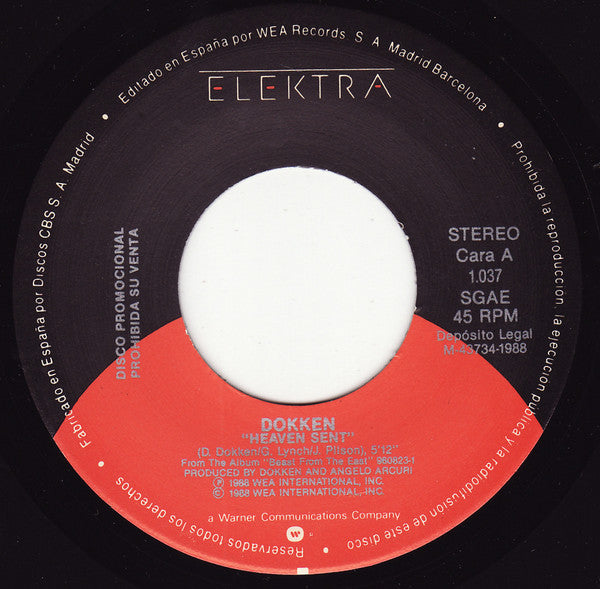 Dokken : Heaven Sent (7", Promo)