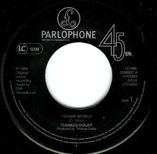 Thomas Dolby : I Scare Myself (7", Single)
