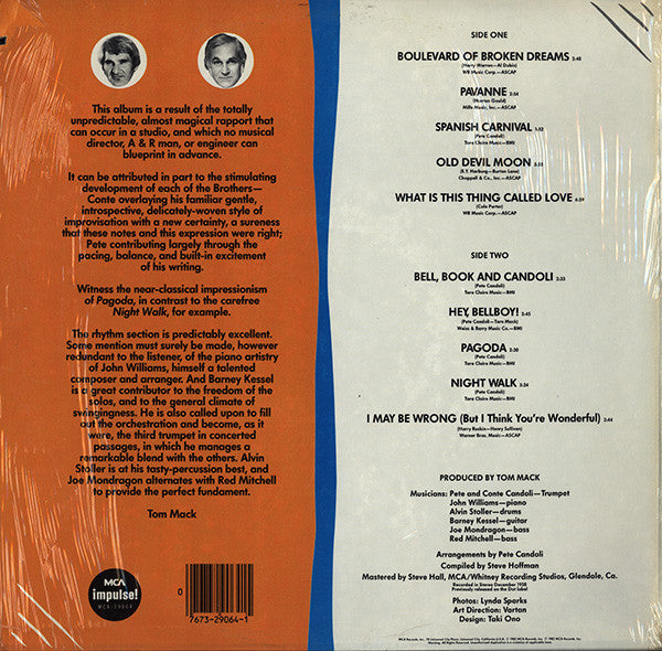 Pete & Conte Candoli : The Brothers Candoli (LP, Album, RE)