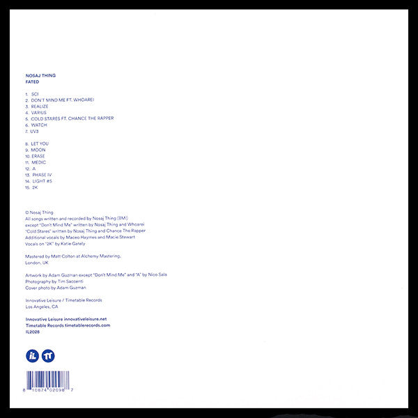 Nosaj Thing : Fated (LP, Album, Whi)